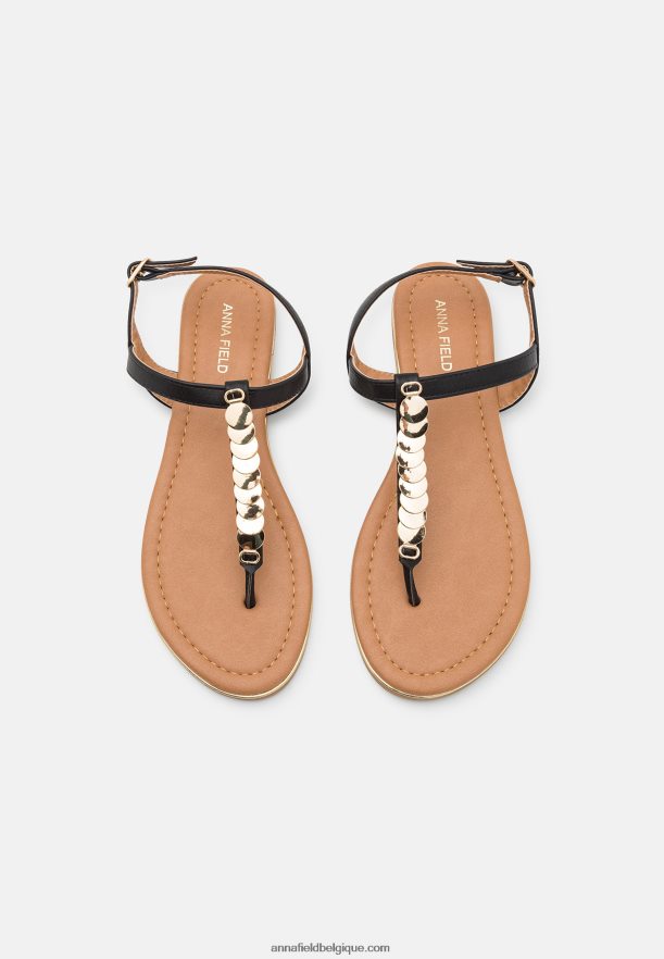 femmes sandales t-bar noires Anna FieldNHH26B1547