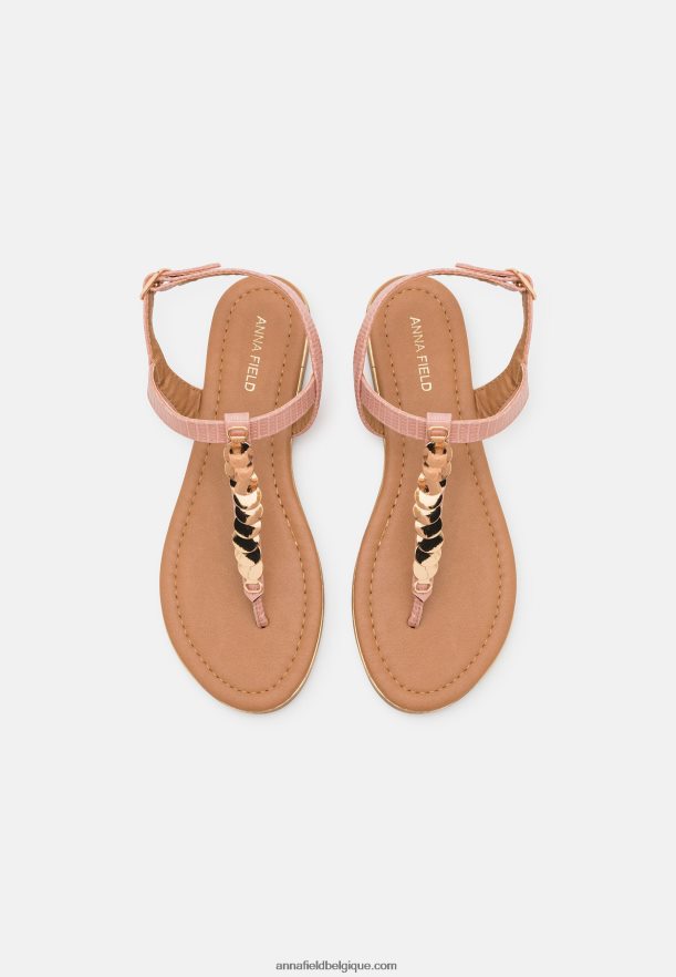 femmes sandales t-bar rose clair Anna FieldNHH26B1548