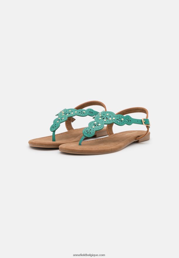 femmes sandales t-bar turquoise Anna FieldNHH26B1502