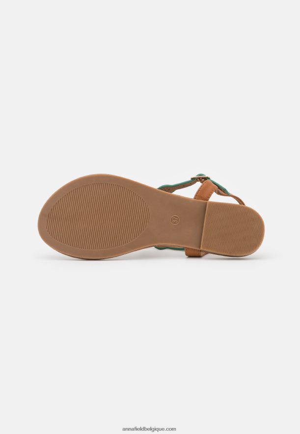 femmes sandales t-bar turquoise Anna FieldNHH26B1502