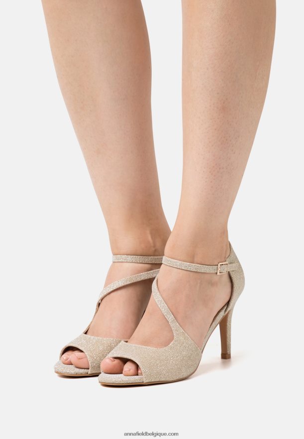 femmes sandales à talons dorés Anna FieldNHH26B1271