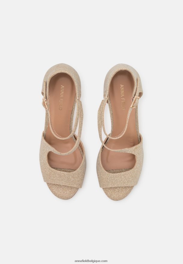 femmes sandales à talons dorés Anna FieldNHH26B1271