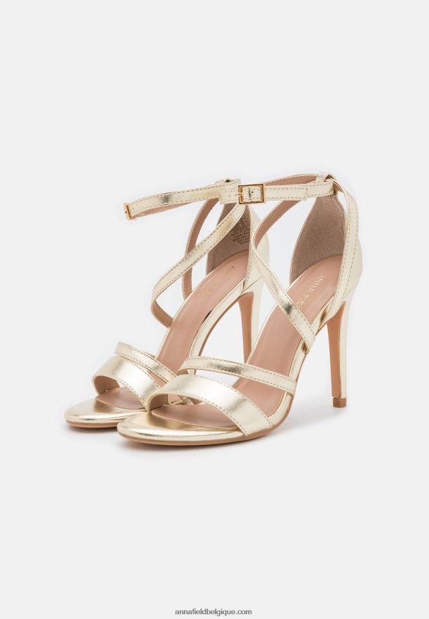 femmes sandales à talons dorés Anna FieldNHH26B1289