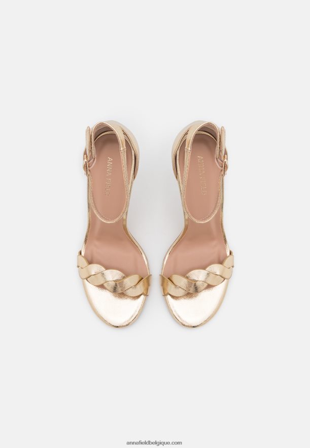 femmes sandales à talons dorés Anna FieldNHH26B1291