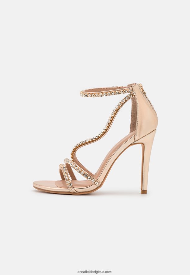 femmes sandales à talons dorés Anna FieldNHH26B1295