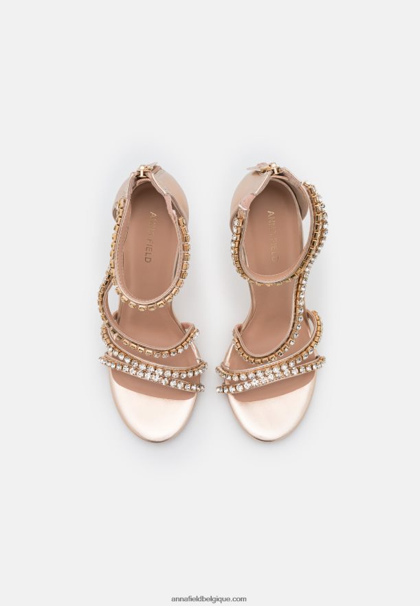 femmes sandales à talons dorés Anna FieldNHH26B1295