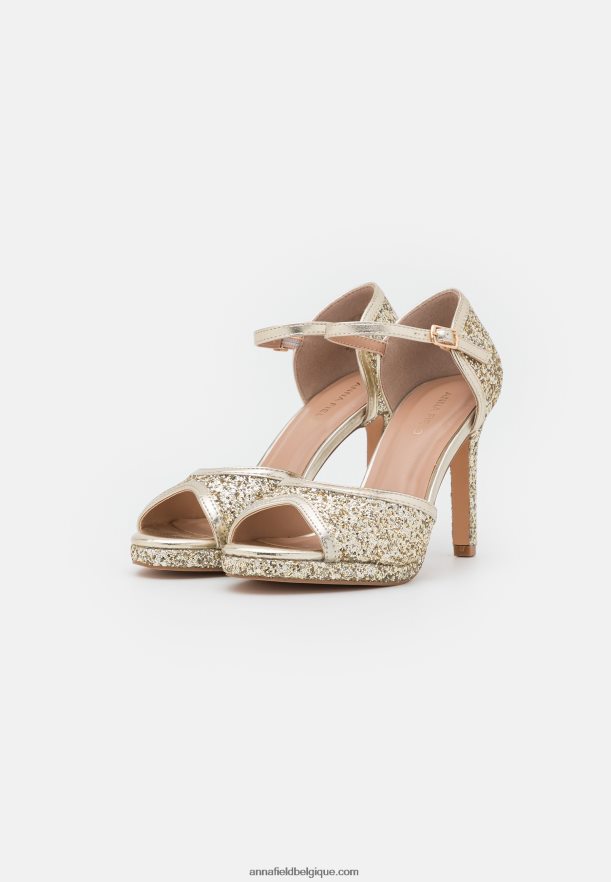 femmes sandales à talons dorés Anna FieldNHH26B1442