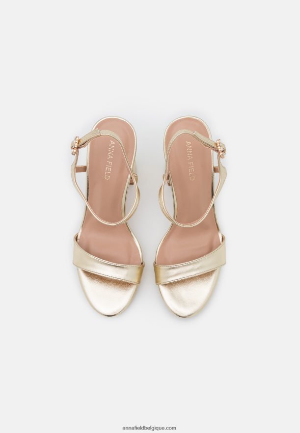femmes sandales à talons dorés Anna FieldNHH26B1444