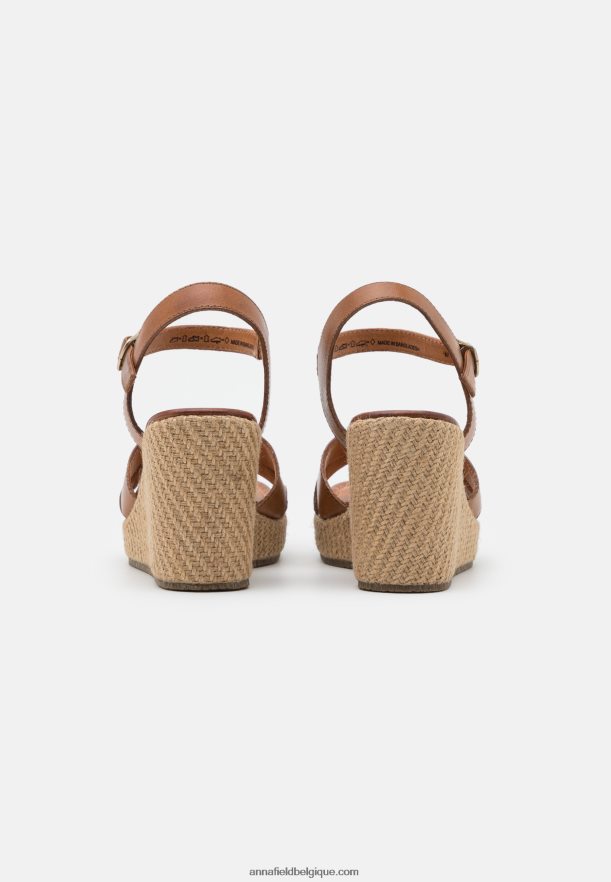 femmes sandales à talons en cuir cognac Anna FieldNHH26B1478