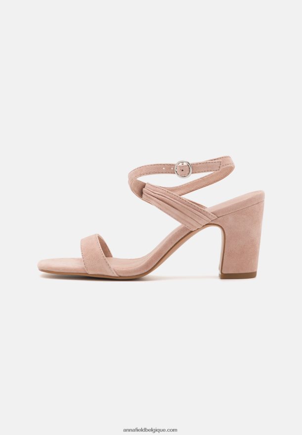 femmes sandales à talons en cuir couleur or rose Anna FieldNHH26B1336