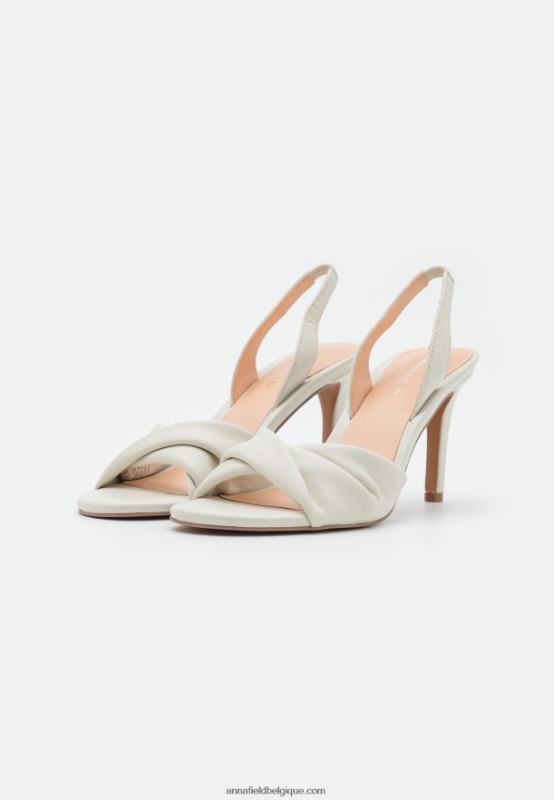 femmes sandales à talons hauts en cuir blanc Anna FieldNHH26B1277