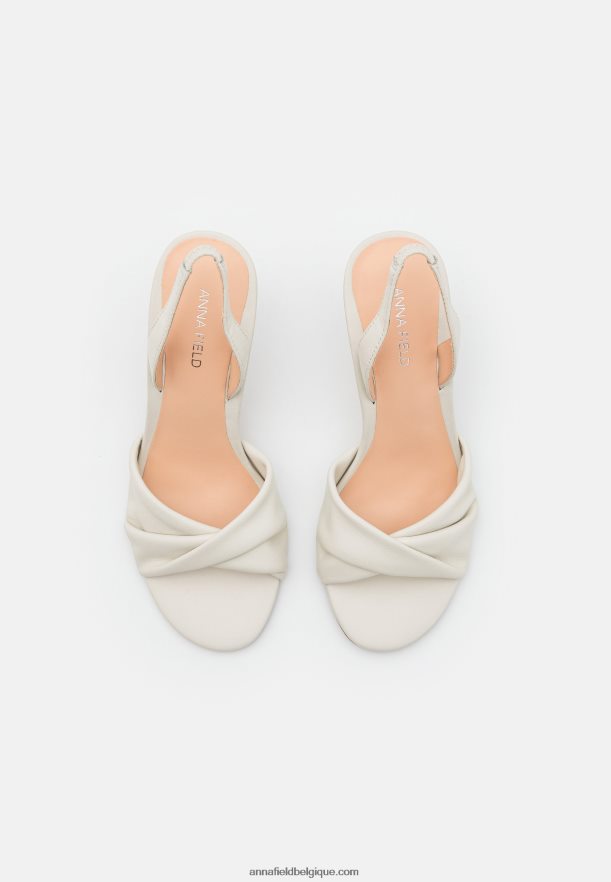 femmes sandales à talons hauts en cuir blanc Anna FieldNHH26B1277