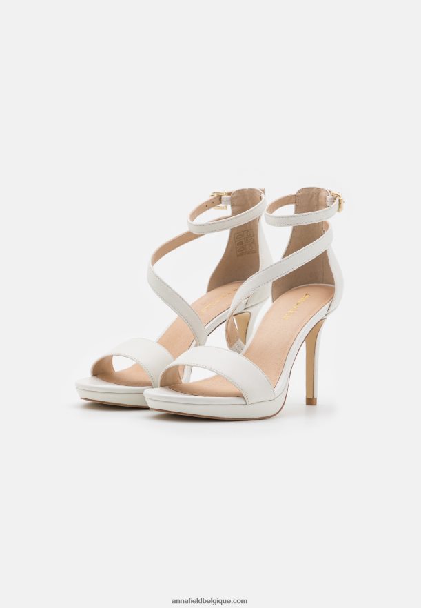 femmes sandales à talons hauts en cuir blanc Anna FieldNHH26B1572