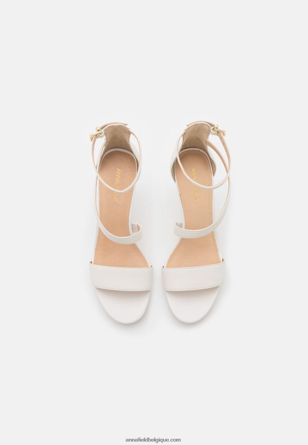 femmes sandales à talons hauts en cuir blanc Anna FieldNHH26B1572