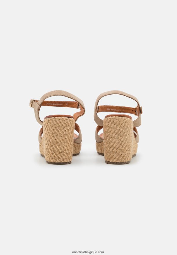 femmes sandales à talons hauts en cuir gris Anna FieldNHH26B1466