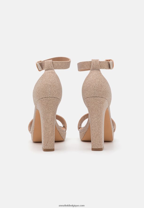 femmes sandales à talons hauts or rose Anna FieldNHH26B1566