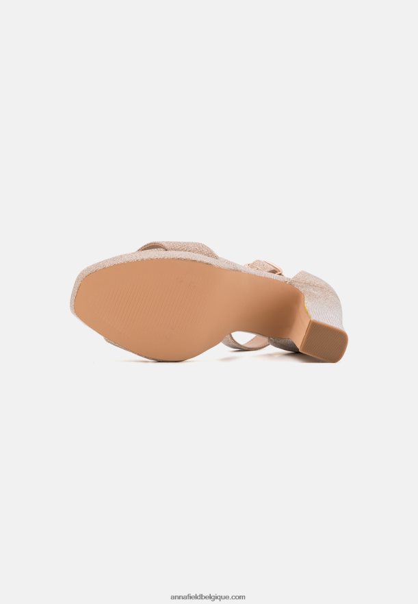 femmes sandales à talons hauts or rose Anna FieldNHH26B1566