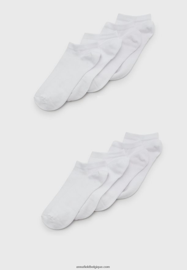 femmes 8 paires de chaussettes blanches Anna FieldNHH26B1117