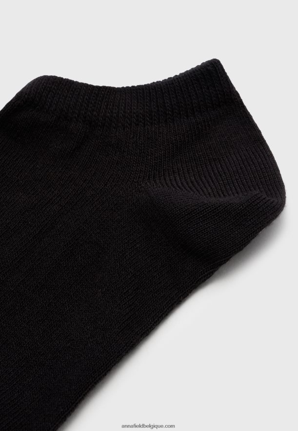 femmes 8 paires de chaussettes noires Anna FieldNHH26B1132