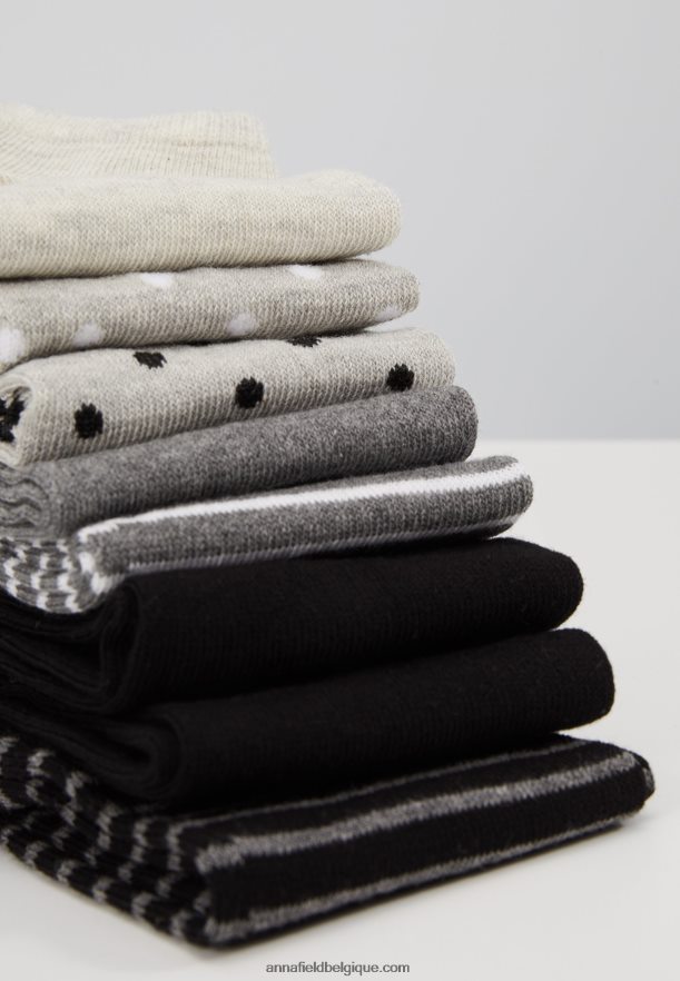 femmes Chaussettes 8pp à pois gris Anna FieldNHH26B1144