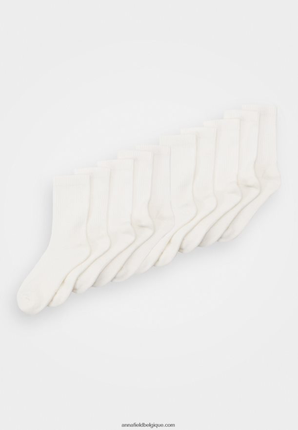 femmes Lot de 10 chaussettes blanc cassé Anna FieldNHH26B1122