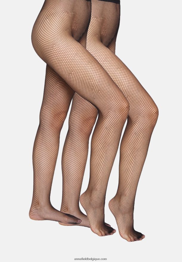 femmes Lot de 2 collants résille collants noir Anna FieldNHH26B1110