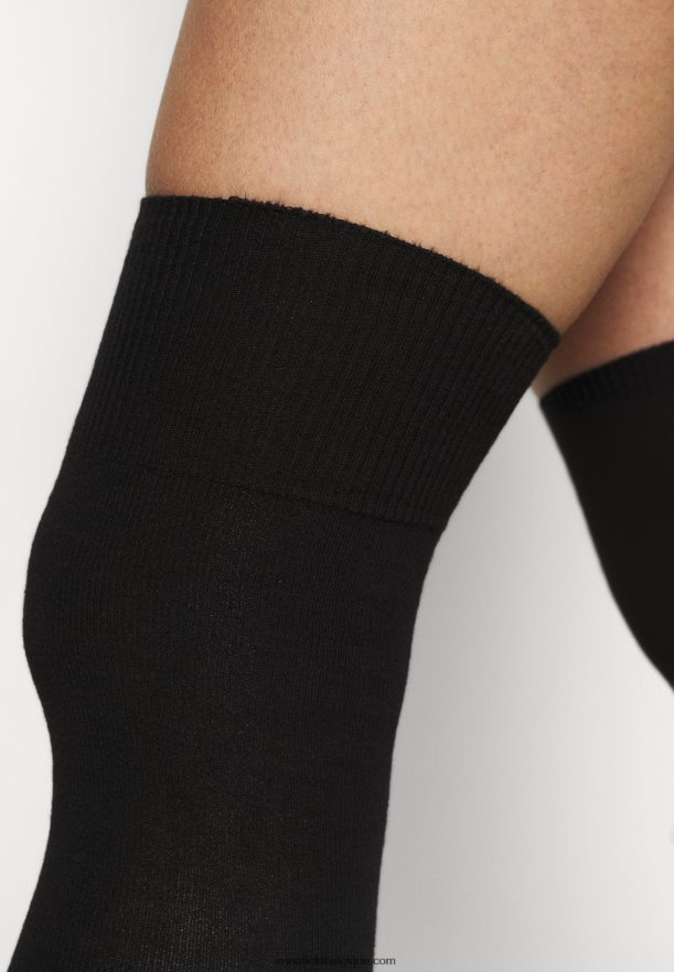 femmes Lot de 2 paires de chaussettes hautes noires Anna FieldNHH26B1159