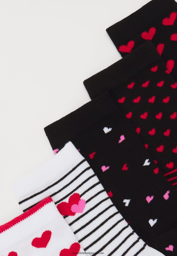 femmes Lot de 5 chaussettes noir/blanc Anna FieldNHH26B1140