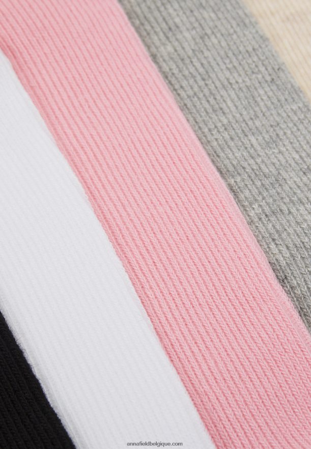 femmes Lot de 5 chaussettes noir/blanc/gris Anna FieldNHH26B1127