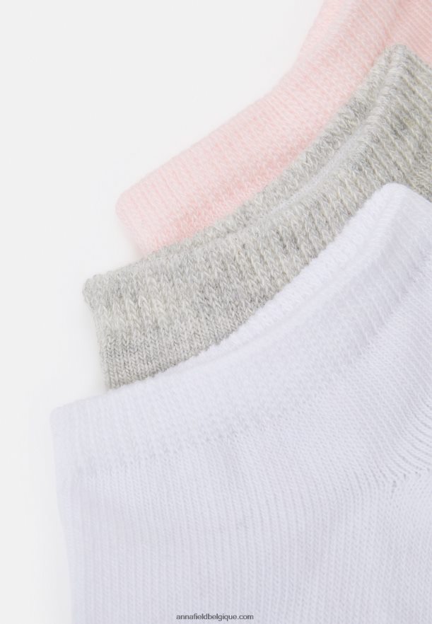 femmes Lot de 6 chaussettes rose/gris/blanc Anna FieldNHH26B1147