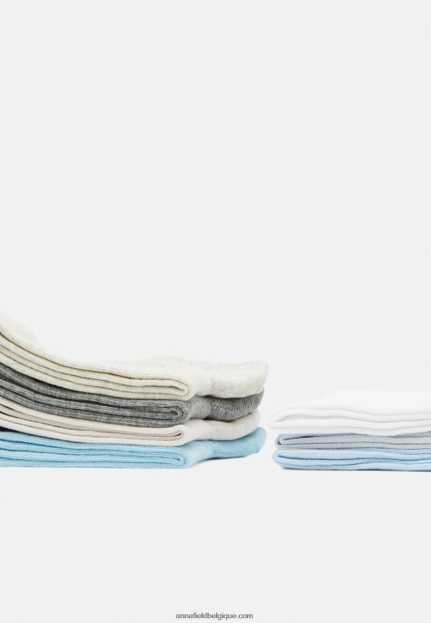 femmes Lot de 8 chaussettes bleu/gris Anna FieldNHH26B1119