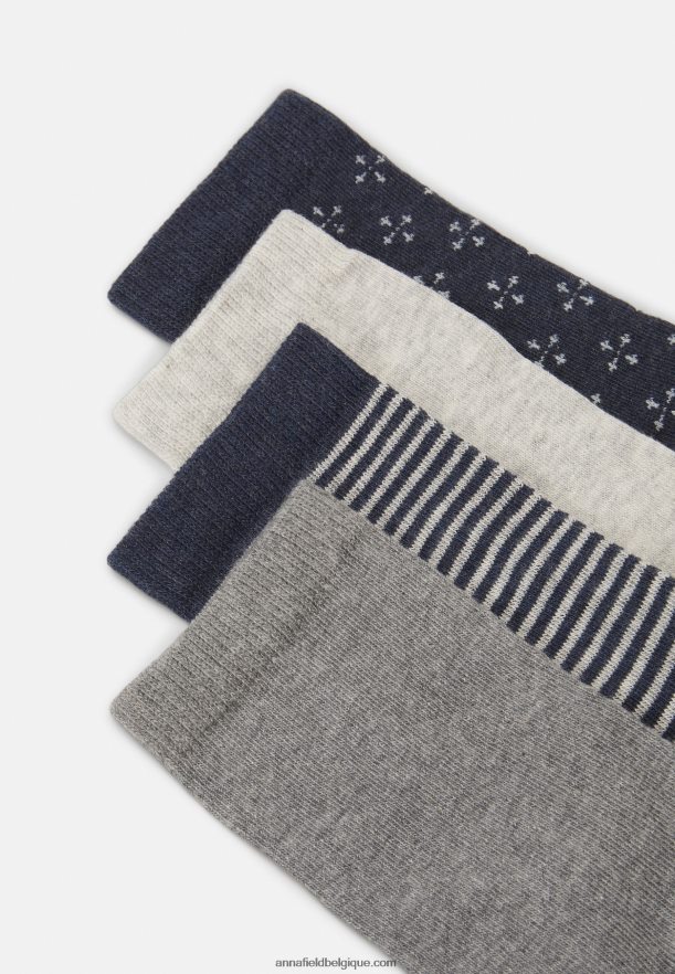 femmes Lot de 8 paires de chaussettes bleu foncé Anna FieldNHH26B1145