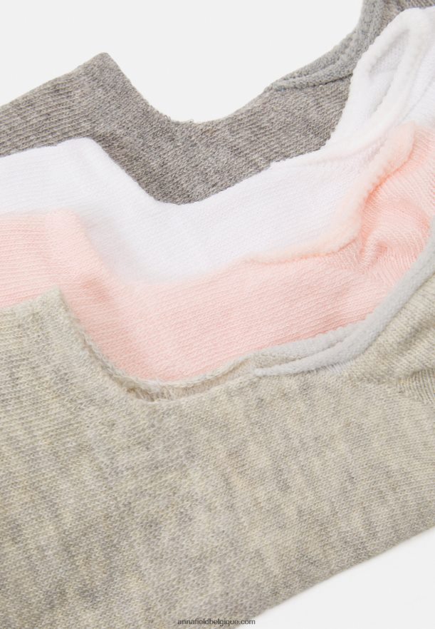 femmes Lot de 8 paires de chaussettes roses, blanches, grises Anna FieldNHH26B1153