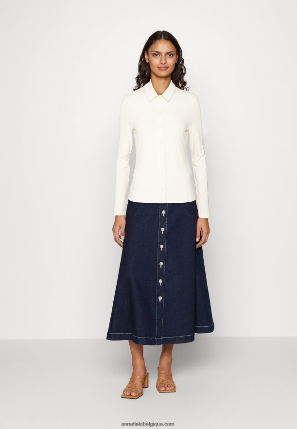 femmes blouse boutonnée blanc cassé Anna FieldNHH26B672