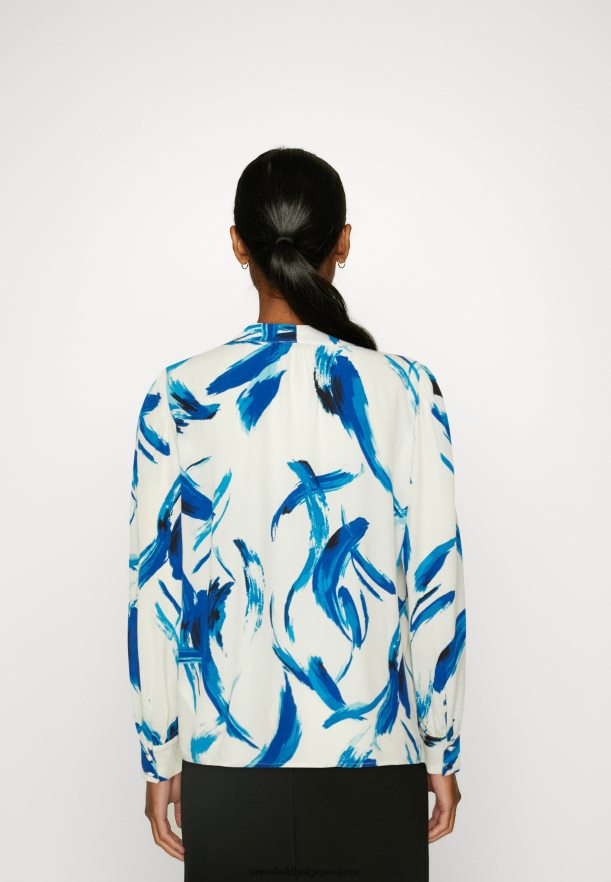 femmes chemisier boutonné blanc, bleu Anna FieldNHH26B679