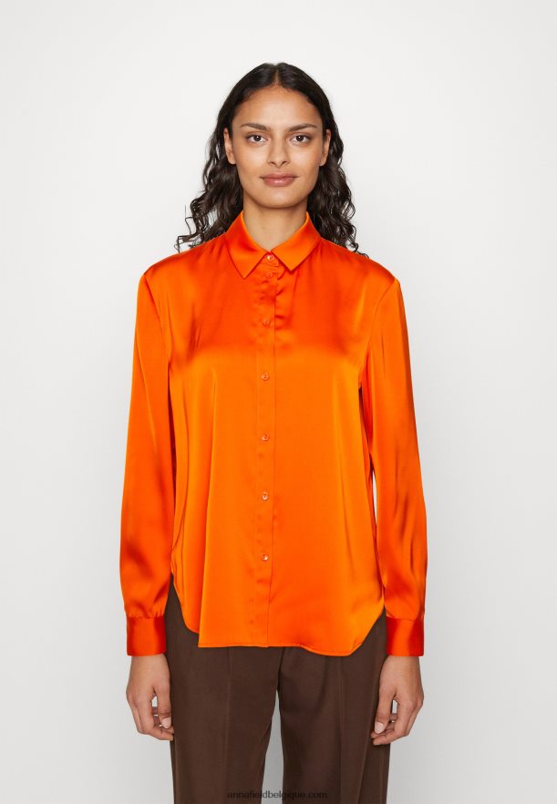 femmes chemisier boutonné orange Anna FieldNHH26B669