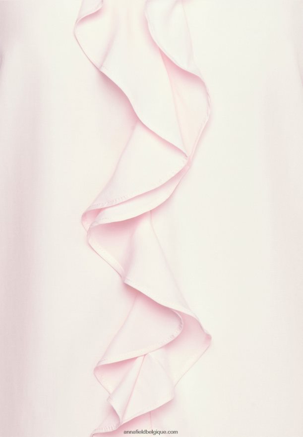 femmes chemisier à volant frontal chemisier rose Anna FieldNHH26B684