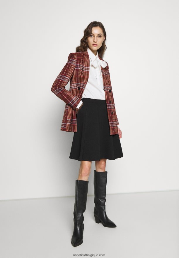 femmes basique mini jupe trapèze mini jupe noir Anna FieldNHH26B791