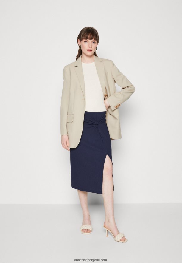 femmes jupe crayon bleu foncé Anna FieldNHH26B810