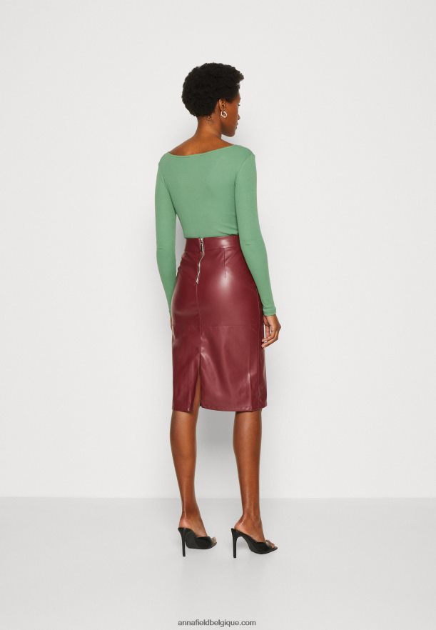 femmes jupe crayon bordeaux Anna FieldNHH26B803
