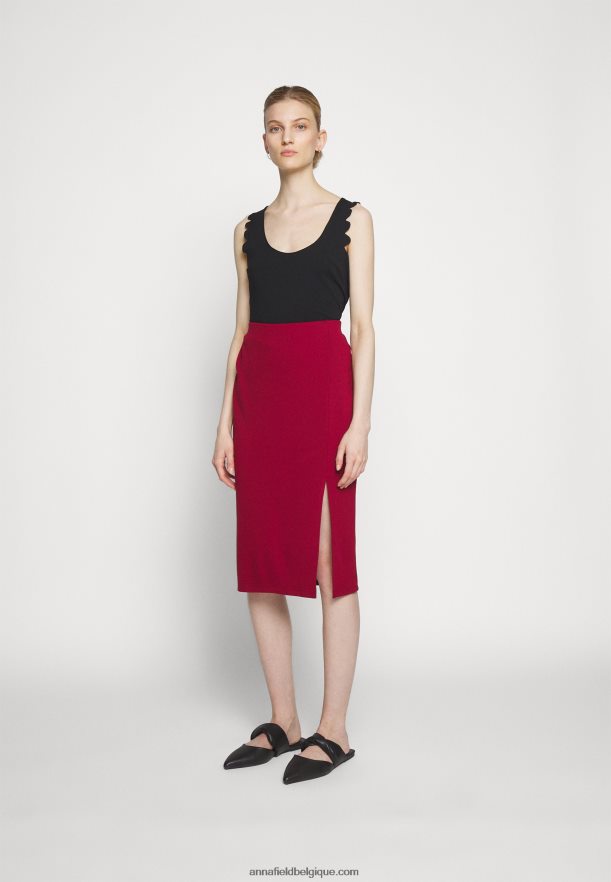 femmes jupe crayon rouge foncé Anna FieldNHH26B806