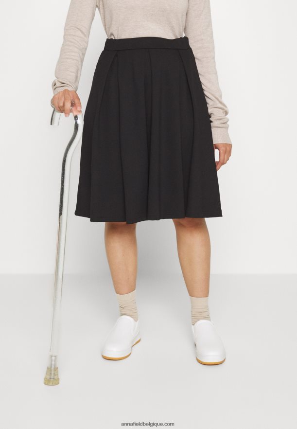 femmes jupe plissée noire Anna FieldNHH26B779