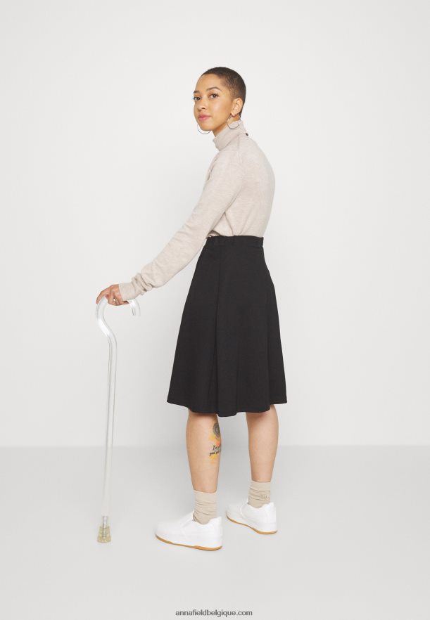 femmes jupe plissée noire Anna FieldNHH26B779