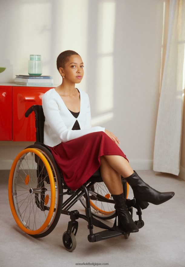 femmes jupe plissée rouge Anna FieldNHH26B780