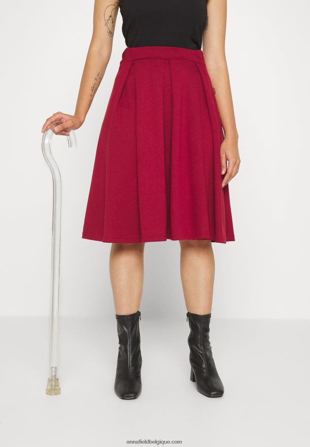 femmes jupe plissée rouge Anna FieldNHH26B780