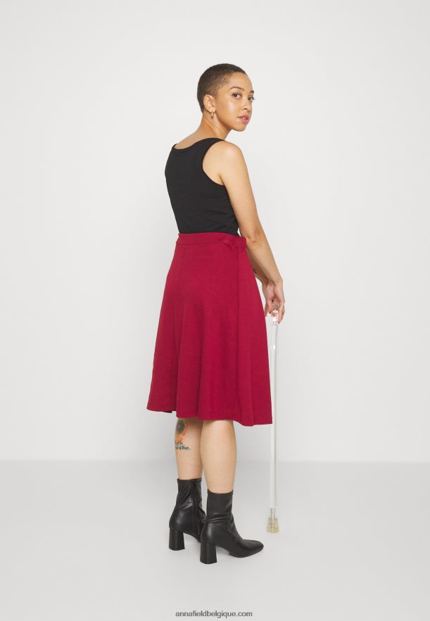 femmes jupe plissée rouge Anna FieldNHH26B780