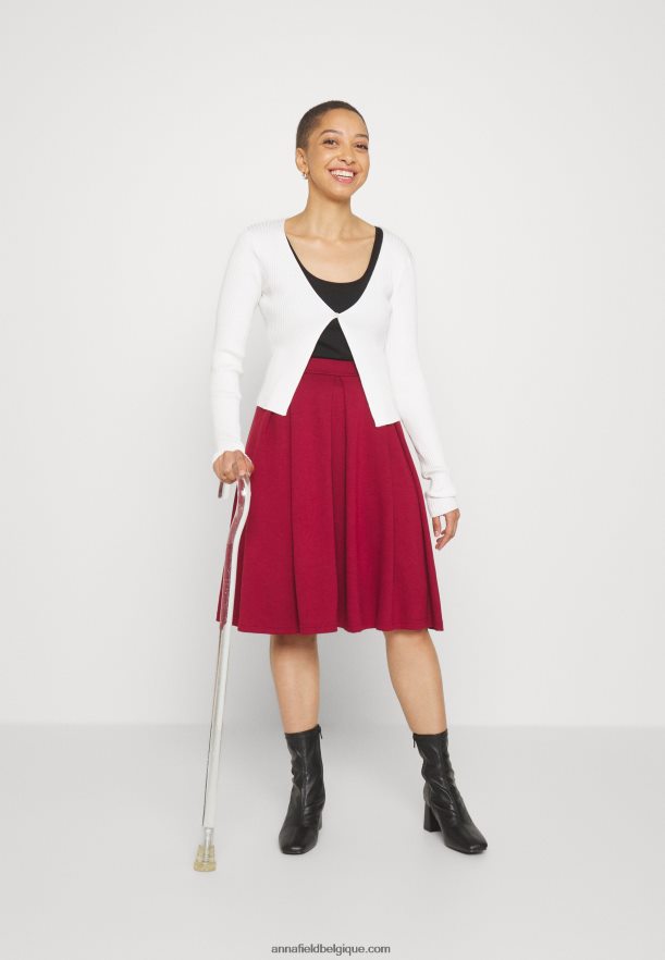 femmes jupe plissée rouge Anna FieldNHH26B780