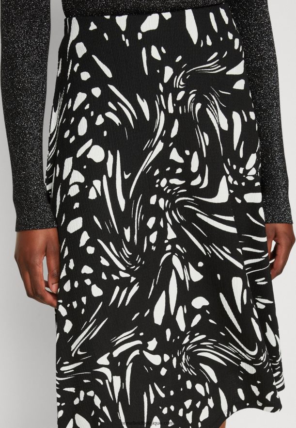 femmes jupe trapèze noir/blanc Anna FieldNHH26B788