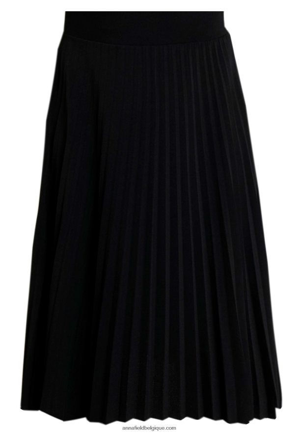femmes plisse jupe trapèze mini jupe trapèze noir Anna FieldNHH26B776