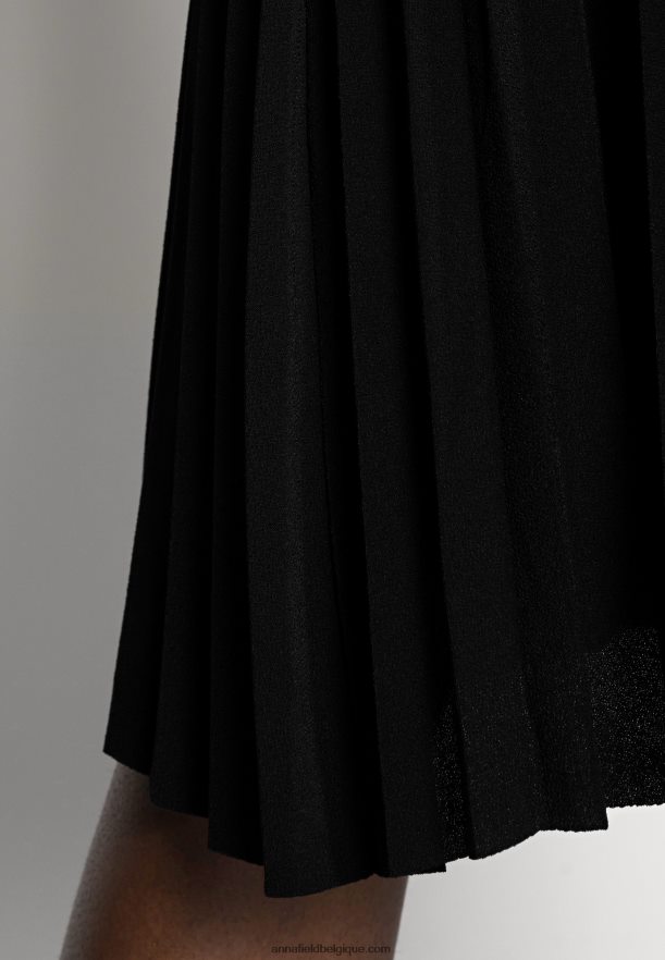 femmes plisse jupe trapèze mini jupe trapèze noir Anna FieldNHH26B776